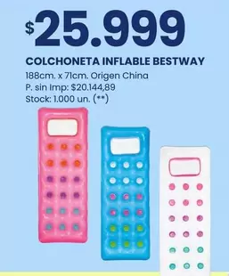 Bestway - COLCHONETA INFLABLE