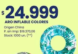 Aro - ARO INFLABLE COLORES