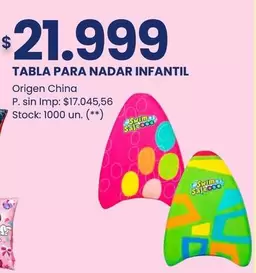 Origen - TABLA PARA NADAR INFANTIL