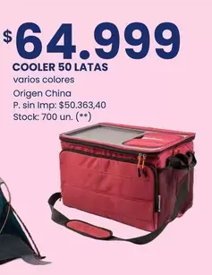Origen - COOLER 50 LATAS