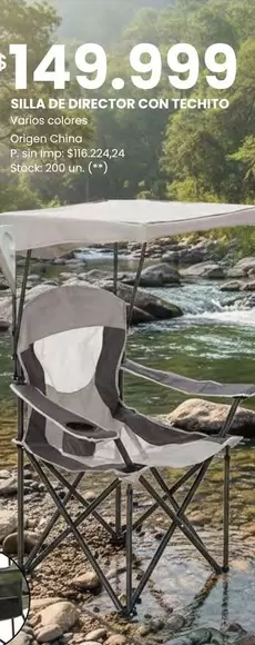 Origen - SILLA DE DIRECTOR CON TECHITO