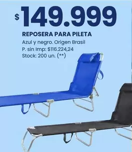 Negro - REPOSERA PARA PILETA
