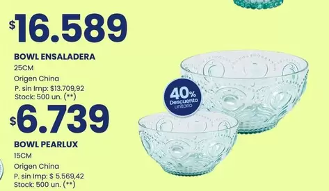 Origen - BOWL ENSALADERA, BOWL PEARLUX