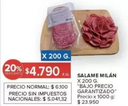 X$ - SALAME MILÁN
