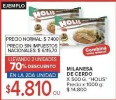 X$ - MILANESA DE CERDO