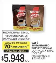 Nescafé - CAFÉ INSTANTÁNEO