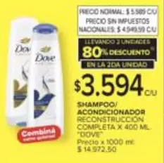 Dove - SHAMPOO/ ACONDICIONADOR RECONSTRUCCIÓN COMPLETA