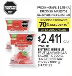 La Serenísima - YOGUR ENTERO BEBIBLE