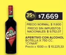 Cynar - APERITIVO CON ALCOHOL