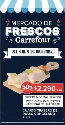 Carrefour - CUARTO TRASERO DE POLLO CONGELADO