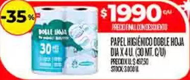 Dia - PAPEL HIGIÉNICO DOBLE HOJA