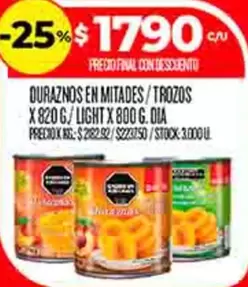 Dia - DURAZNOS EN MITADES / TROZOS