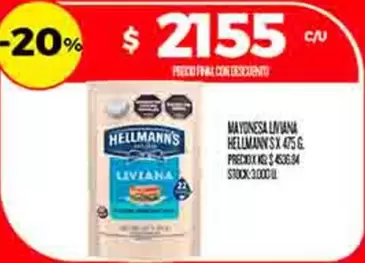 Hellmann's - MAYONESA LIVIANA