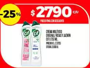 Cif - CREMA MULTIUSO ORIGINAL/ROSAS Y JAZMIN