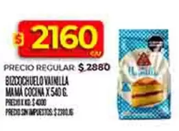 Mama Cocina - BIZCOCHUELO VAINILLA