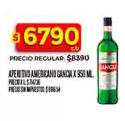 Gancia - APERITIVO AMERICANO X 950 ML