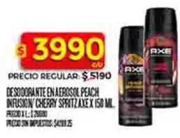 Axe - DESODORANTE EN AEROSOL PEACH INFUSION/CHERRY SPRITZ