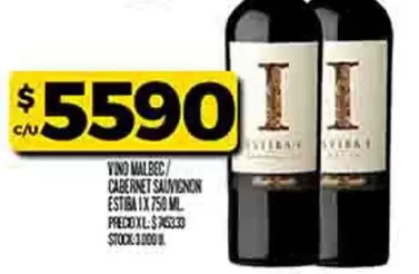 Malbec - VINO MALBEC/ CABERNET SAUVIGNON ESTIBA IX 750 ML