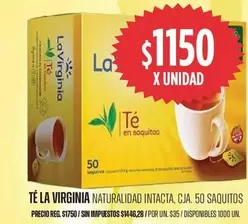 La Virginia - NATURALIDAD INTACTA, CJA. 50 SAQUITOS