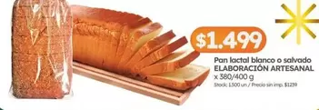 Lactal - Pan lactal blanco o salvado ELABORACIÓN ARTESANAL