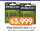 Philco - Pilas AAA x 4 un