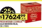 CAJA NAVIDEÑA ROJA, COD. 179001
