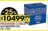 CAJA NAVIDEÑA AZUL, COD. 179002