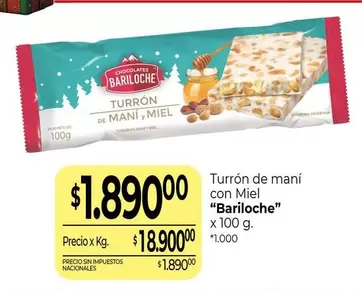 Bariloche - Turrón de maní con Miel