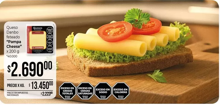 Pampa - Queso Danbo Rebanado