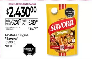 Savora - Mostaza Original