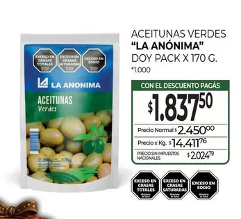 La Anónima - ACEITUNAS VERDES