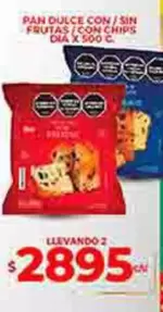 Dia - PAN DULCE CON/SIN FRUTAS/CON CHIPS
