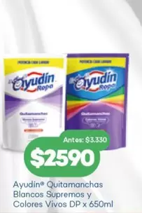 Ayudin - Quitamanchas Blancos Supremos y Colores Vivos DP