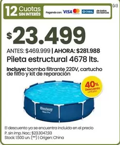 Bestway - Pileta estructural 4678 Its.