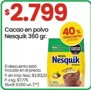 Nesquik - Cacao en polvo