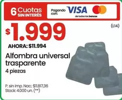 Universal - Alfombra universal trasparente