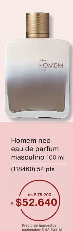 neo eau de parfum masculino 100 ml