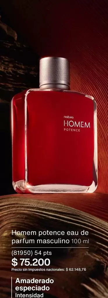 Natura - potence eau de parfum masculino 100 ml