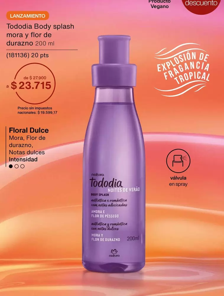 Mora - Body splash mora y flor de durazno