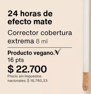 Efecto - Corrector cobertura extrema 8 ml