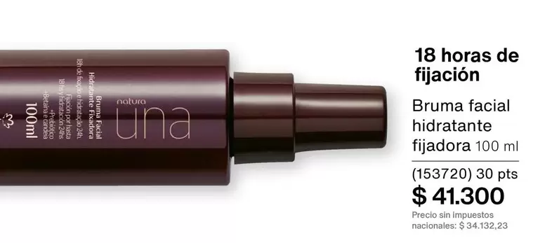 Natura - Bruma facial hidratante fijadora 100 ml