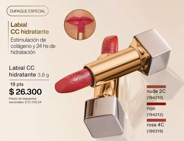 Rojo - Labial CC hidratante