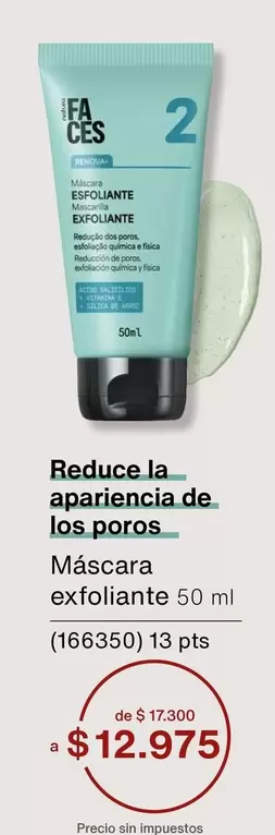 Máscara exfoliante 50 ml