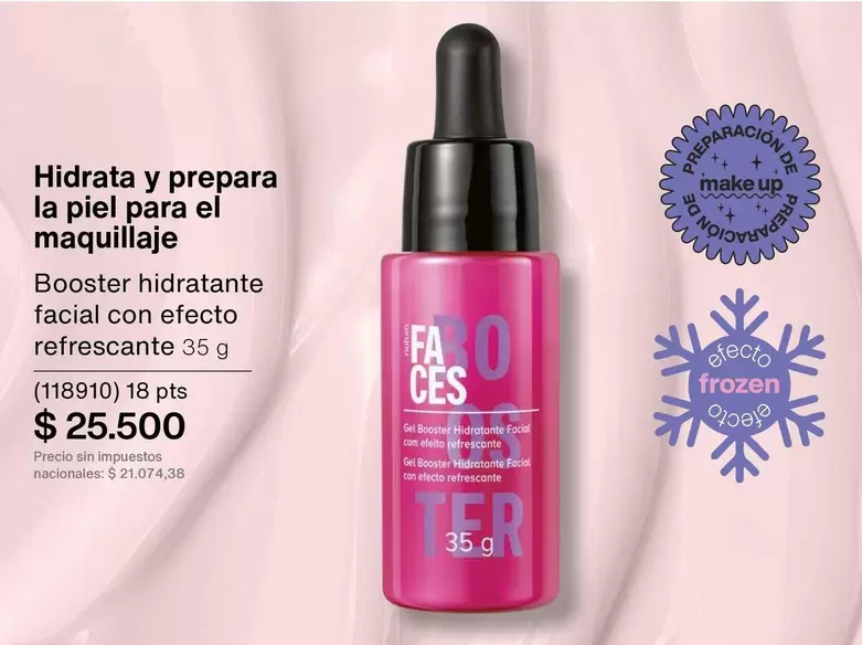 Efecto - Booster hidratante facial con efecto refrescante 35 g