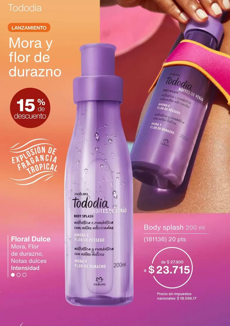 Mora - y flor de durazno