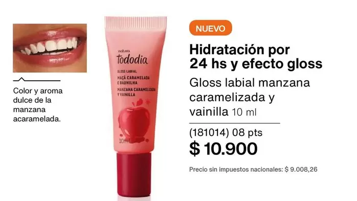 Efecto - Hidratación por 24 hs y efecto gloss