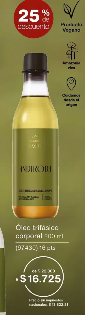 Amazonia - Oleo trifásico corporal 200