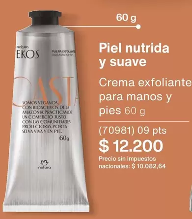 Suave - Crema exfoliante para manos y pies 60 g