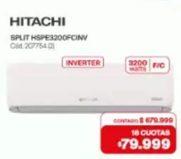 Hitachi - SPLIT HSPE3200FCINV