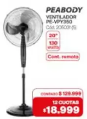 Peabody - VENTILADOR PE-VPY350